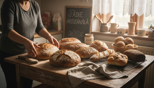 Pasionată de panificație, coc acasă diverse sortimente de pâine cu maia, pregătite cu grijă și ingrediente naturale.